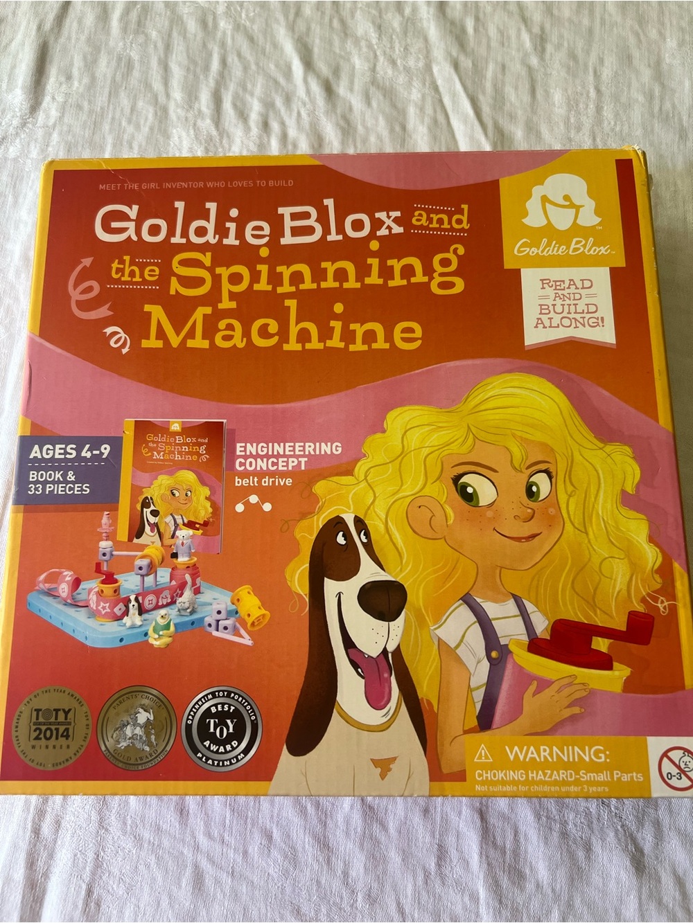 GoldieBlox Spinning Machine Building Set - Pink, Yellow & Blue